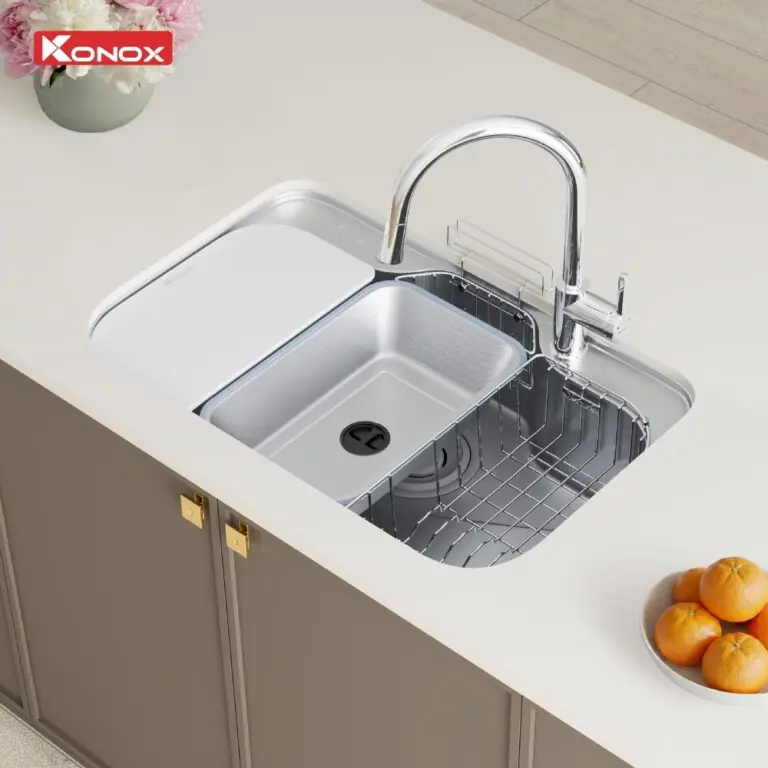 Chậu rửa bát phong cách Nhật chống xước Konox Tari Smart 7851 15 Chậu rửa bát phong cách Nhật chống xước Konox Tari Smart 7851