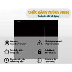 Bếp từ 3 vùng nấu Malloca MI593FZ