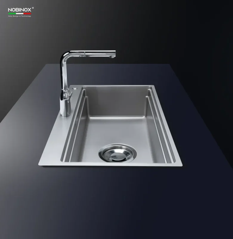 CHẬU RỬA BÁT NOBINOX LIRA NJ560D TẶNG KÈM VÒI
