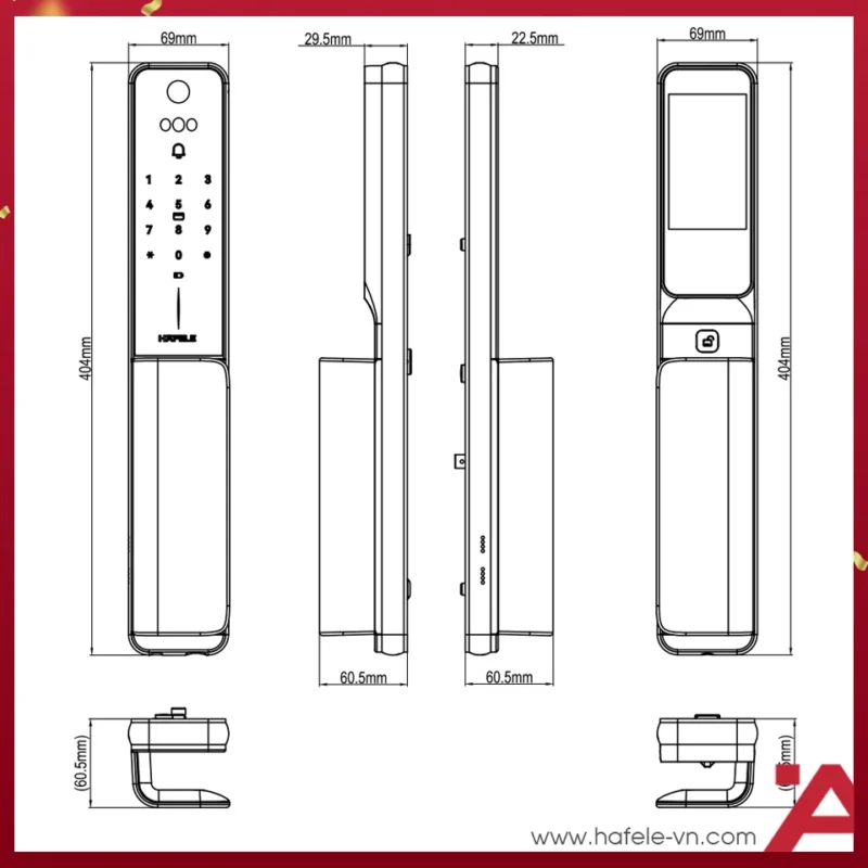 Khóa Điện Tử Horizon PP2501W Hafele 14 Khóa Điện Tử Horizon PP2501W Hafele