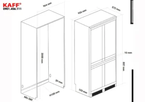 Tủ Lạnh Kaff KF-BI540W Luxury