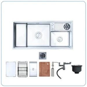 CHẬU RỬA BÁT NOBINOX RAZIA NJ577 TẶNG KÈM VÒI