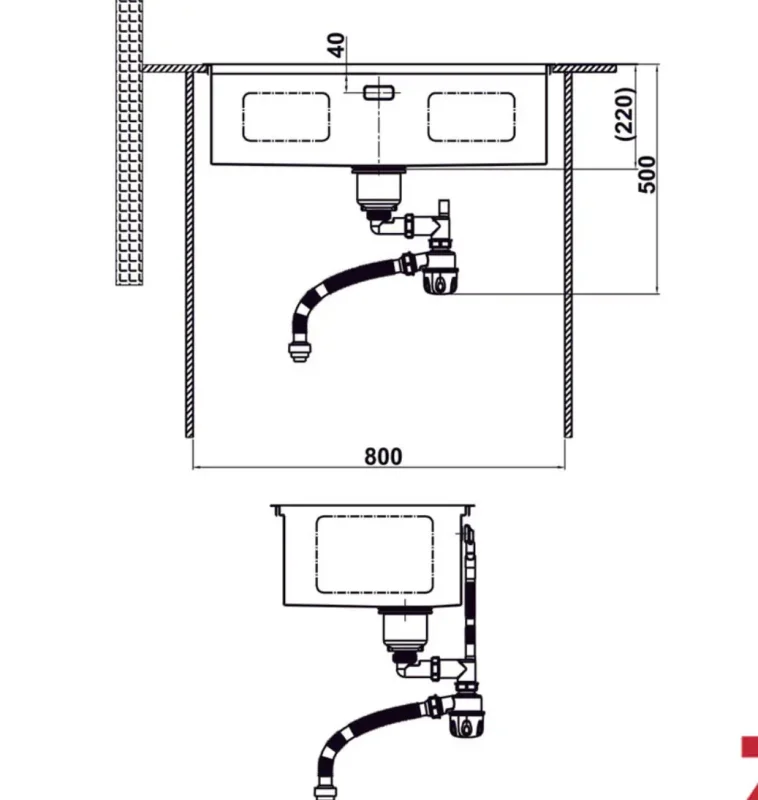 CHẬU RỬA CHÉN INOX WF R10 HS25-SSN1S-7644 HAFELE 567.24.486