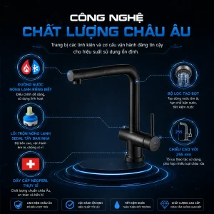 VÒI RỬA CHÉN NÓNG LẠNH DÂY RÚT MALLOCA K103BL - 4 K103BL 1