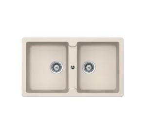 Chậu rửa bát đá 2 hố Hafele GRANSTONE HS19-GEN2S90 Kem