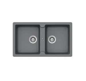 Chậu rửa bát đá 2 hố Hafele GRANSTONE HS19-GEN2S90 Xám