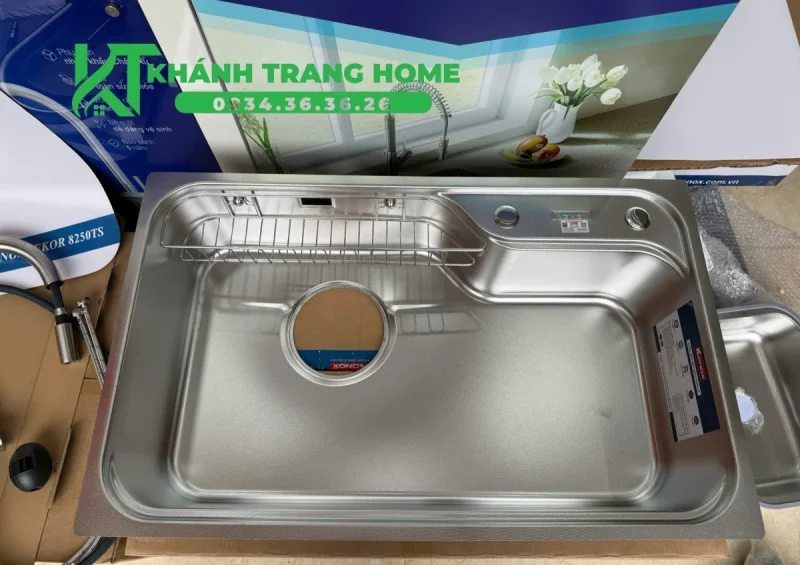 Chậu rửa bát inox 1 hố Konox Dekor 8250TS