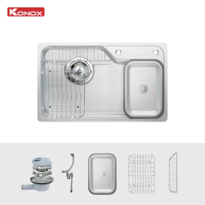 Chậu rửa bát inox 1 hố Konox Dekor 8250TS 7 Chậu rửa bát inox 1 hố Konox Dekor 8250TS