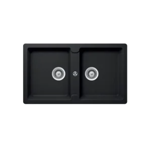 Chậu rửa bát đá 2 hố Hafele GRANSTONE HS19-GEN2S90 Đen