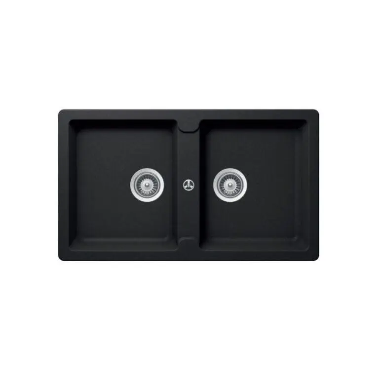 Chậu rửa bát đá 2 hố Hafele GRANSTONE HS19-GEN2S90 Đen