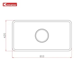 Chậu rửa bát 1 hố Konox Dekor 800SU