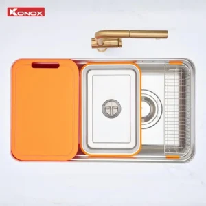 Chậu rửa bát chống xước Konox Tari Smart 8047PP