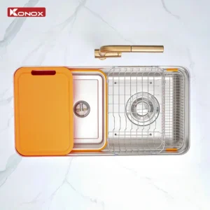 Chậu rửa bát chống xước Konox Tari Smart 8847PP