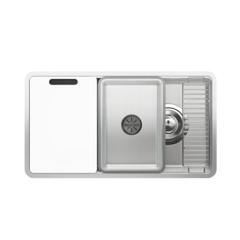 Chậu rửa bát inox 1 hố Konox Dekor JP8044SU-R 1 Chậu rửa bát inox 1 hố Konox Dekor JP8044SU-R