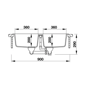 Chậu rửa bát đá 2 hố Hafele GRANSTONE HS19-GEN2S90 Kem