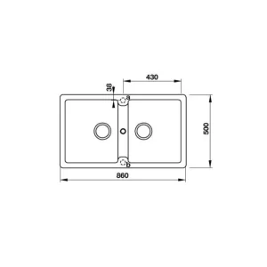 Chậu rửa bát đá 2 hố Hafele GRANSTONE HS19-GEN2S90 Kem