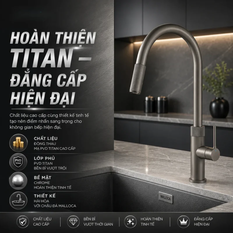 VÒI RỬA CHÉN NÓNG LẠNH MALLOCA K1090BS