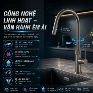 VÒI RỬA CHÉN NÓNG LẠNH MALLOCA K1090BS - 4 K1090BS 1