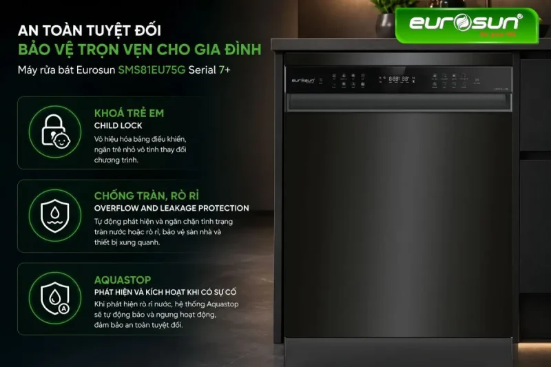 MÁY RỬA BÁT EUROSUN SMS81EU75G